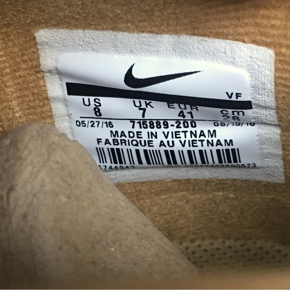 Nike Air Force 1 Mid Flax Sneakers 07 PRM QS One Nikes Shoes 8 Mens 715889-200 - Picture 8 of 16